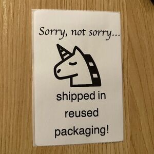 25 ct 4x6 Unicorn Reused Packaging Sticker handmade